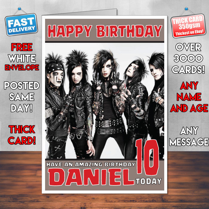 Personalised Black Veil Brides 1 INSPIRED THEME Music Birthday Card (SA)