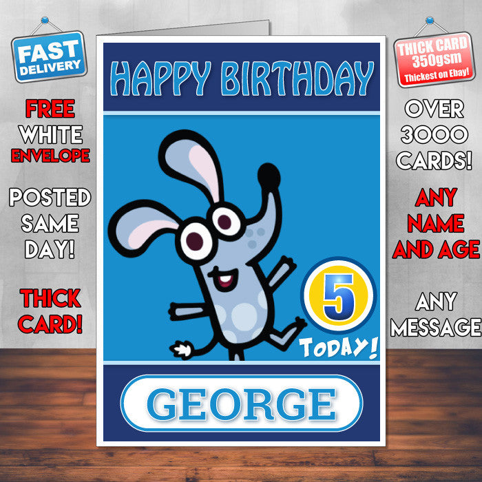 Personalised Boj 1 Style Theme Personalised Kidshows Birthday Card (SA) – Personalised Boj 1 Style Theme Personalised Kidshows Birthday Card