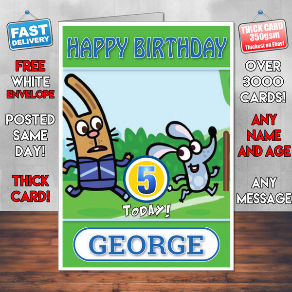 Personalised Boj 5 Style Theme Personalised Kidshows Birthday Card (SA)