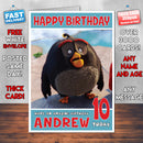 Personalised Bomb Red Chuck Style Inspired Cartoon Birthday Card (SA)