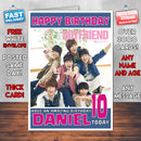 Personalised Boyfriend 1 INSPIRED THEME Music Birthday Card (SA)