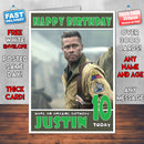 Personalised Brad Pitt Celebrity Inspired Style Birthday Card (SA)