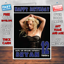 Personalised Britney Spears 3 Celebrity Inspired Style Birthday Card (SA)