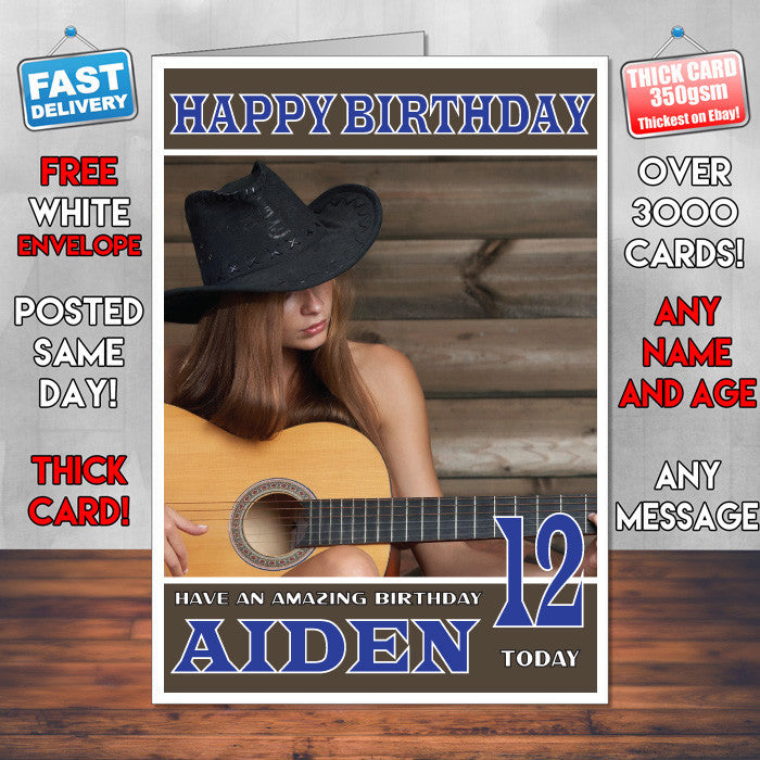 Personalised Brunettes Women Celebrity Inspired Style Birthday Card (SA)
