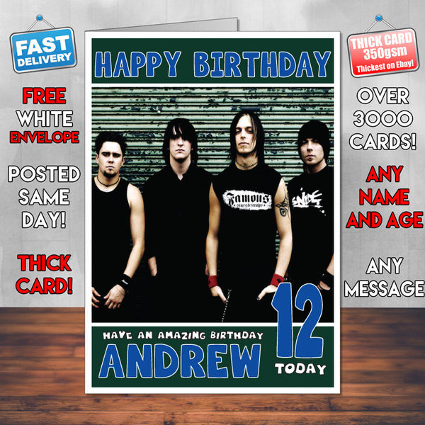 Personalised Bullet for My Valentine 1 Inspired Theme Music Birthday Card