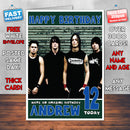 Personalised Bullet For My Valentine 1 INSPIRED THEME Music Birthday Card (SA)