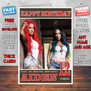 Personalised Butcher Babies 2 Celebrity Inspired Style Birthday Card (SA)