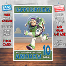 Personalised Buzz Lightyear Style Inspired Cartoon Birthday Card (SA)