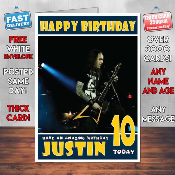 Personalised CHILDREN OF BODOM Celebrity Inspired Style Birthday Card (SA)