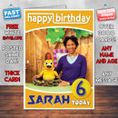 Personalised Chica Show 6 Style Theme Personalised Kidshows Birthday Card (SA)
