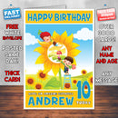 Personalised Childhood Dream Style Inspired Cartoon Birthday Card (SA)