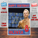 Personalised Christian 1 WWE Inspired Style Birthday Card (SA)