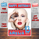 Personalised Christina Aguilera 1 Celebrity Inspired Style Birthday Card (SA)