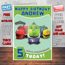 Personalised Chuggington 1 Style Theme Personalised Kidshows Birthday Card (SA)