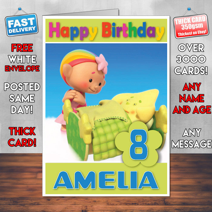 Personalised Cloudbabies 12 Style Theme Personalised Kidshows Birthday Card (SA)