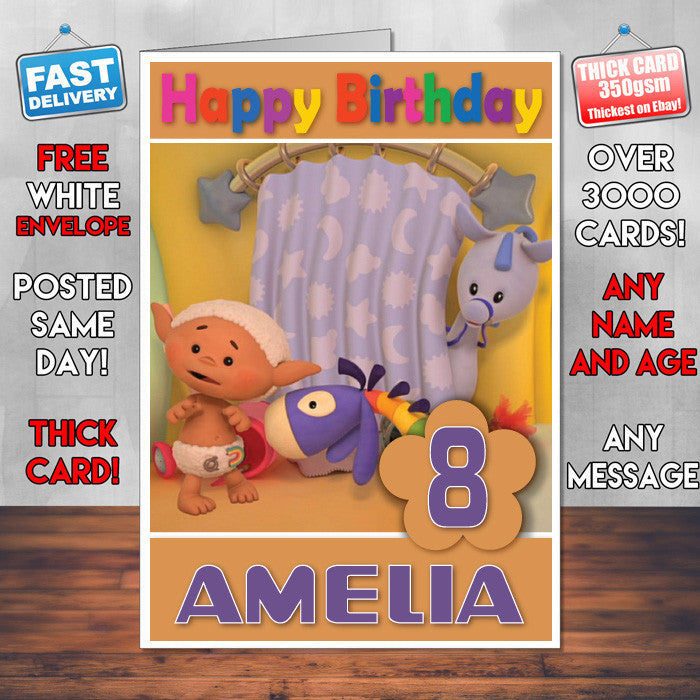 Personalised Cloudbabies 13 Style Theme Personalised Kidshows Birthday Card (SA)
