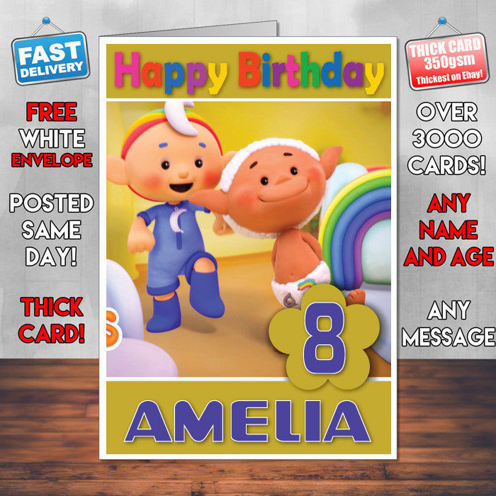Personalised Cloudbabies 8 Style Theme Personalised Kidshows Birthday Card (SA)