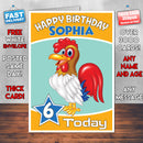 Personalised Cock Character Birthday Card (SA)