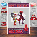 Personalised Colossus Vs Magneto Style Inspired Cartoon Birthday Card (SA)