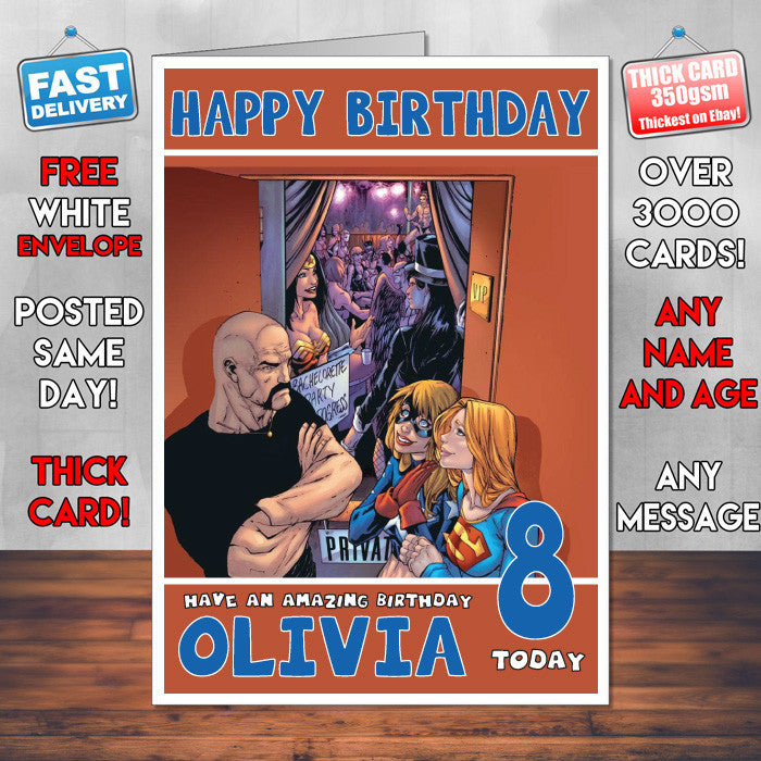 Personalised Countdown 32 Style Inspired Cartoon Birthday Card (SA)