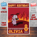 Personalised Courage The Cowardly Dog 1 Style Inspired Cartoon Birthday Card (SA)