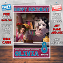 Personalised Cow Jeanette Style Inspired Cartoon Birthday Card (SA)