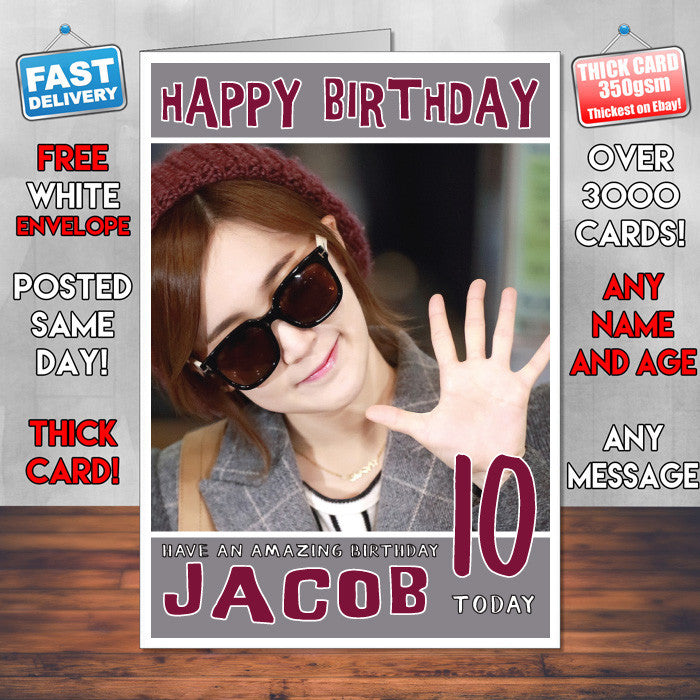 Personalised Crayon Pop 1 Celebrity Inspired Style Birthday Card (SA)