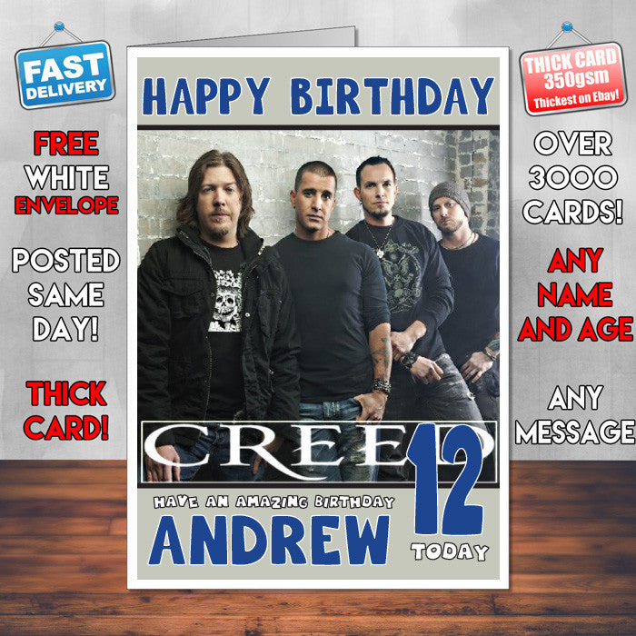 Personalised Creed 2 INSPIRED THEME Music Birthday Card (SA)