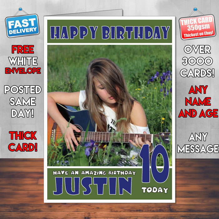 Personalised DECA String Celebrity Inspired Style Birthday Card (SA)