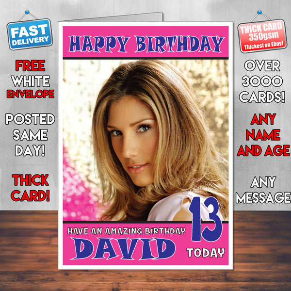 Personalised Daisy Fuentes Inspired Theme Celebrity Birthday Card