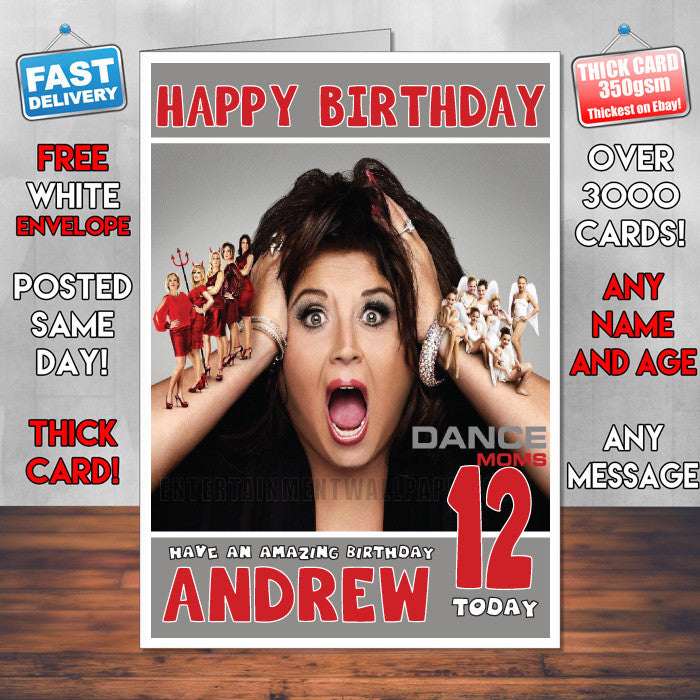 Personalised Dance Moms 1 INSPIRED THEME Music Birthday Card (SA)