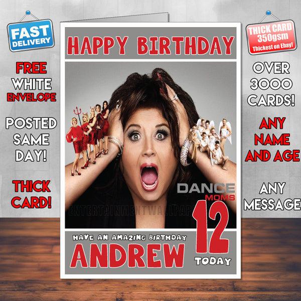 Personalised Dance Moms 1 Inspired Theme Music Birthday Card