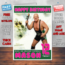Personalised Dave Finlay WWE Inspired Style Birthday Card (SA)