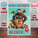 Personalised Delhi Safari Style Inspired Cartoon Birthday Card (SA)