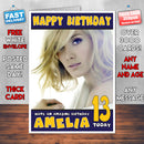 Personalised Delta Goodrem 1 Celebrity Inspired Style Birthday Card (SA)