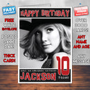 Personalised Delta Goodrem Celebrity Inspired Style Birthday Card (SA)