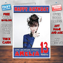 Personalised Demi Lovato 1 Celebrity Inspired Style Birthday Card (SA)