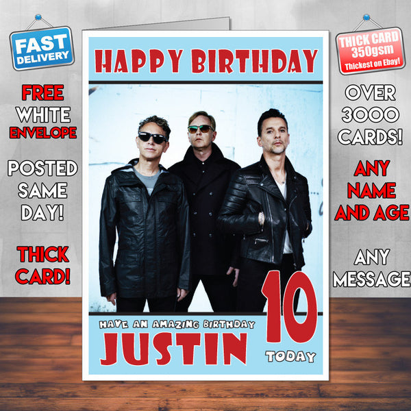 Personalised Depeche Mode 2 Inspired Theme Music Birthday Card