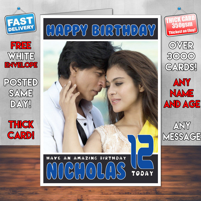 Personalised Dilwale 1 Bollywood Inspired Style Birthday Card (SA)