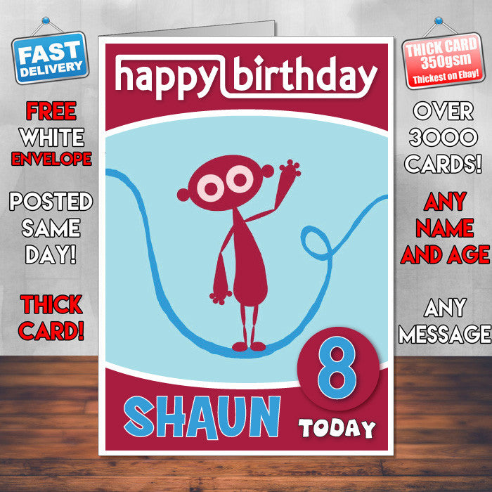 Personalised Dipdap 1 Style Theme Personalised Kidshows Birthday Card (SA) – Personalised Dipdap 1 Style Theme Personalised Kidshows Birthday Card