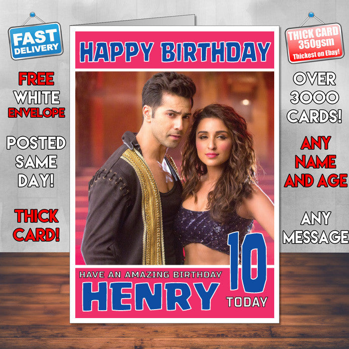 Personalised Dishoom Bollywood Inspired Style Birthday Card (SA)