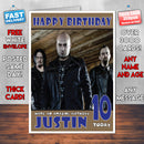 Personalised Disturbed 1 INSPIRED THEME Music Birthday Card (SA)