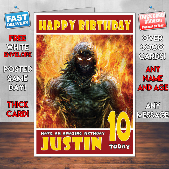Personalised Disturbed Fantasycelebrity Inspired Style Birthday Card (SA)