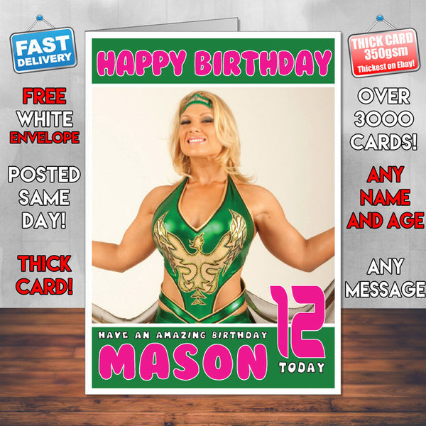 Personalised Divas Champion WWE Inspired Style Birthday Card (SA)