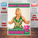 Personalised Divas Champion WWE Inspired Style Birthday Card (SA)