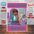 Personalised Doc Mcstuffins 9 Style Theme Personalised Kidshows Birthday Card (SA)