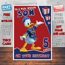 Personalised Donald Duck 1 Birthday Card (SA)