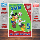 Personalised Donald Duck And Micky Mouse Birthday Card (SA)