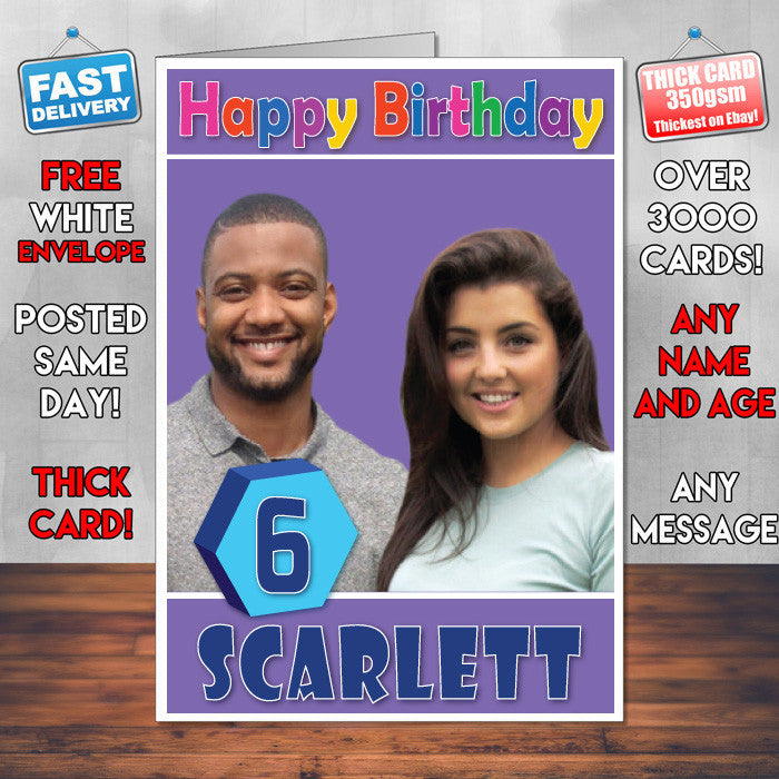 Personalised Down On The Farm 2 Style Theme Personalised Kidshows Birthday Card (SA)