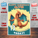 Personalised Dragon 1 Birthday Card (SA)